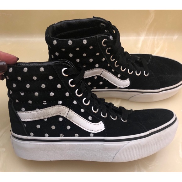 Vans Shoes - Vans Sk-8 HI platform 2.0 with polka dots size 5